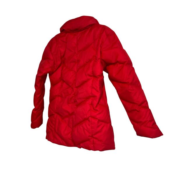 Vintage Quiksilver Red Puffer Down Full Zip Winter Ski Sports Coat Size Medium - Picture 4 of 16